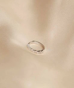 Astrid & Miyu Cluster Hoop 11.5mm In Silver Earrings 7 Astrid & Miyu Cluster Hoop 11.5mm In Silver Earrings