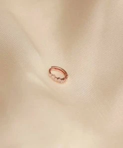 Astrid & Miyu Earrings Cluster Hoop 8mm In Rose Gold 10 Astrid & Miyu Earrings Cluster Hoop 8mm In Rose Gold