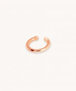 Astridandmiyu Crossing Lines Small Stacking Ear Cuff In Rose Gold Sale