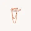 Astrid & Miyu Earrings Crystal Chain Ear Cuff In Rose Gold