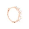 Astrid & Miyu Sale Teardrop Gem Conch Hoop In Rose Gold