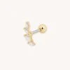 Astridandmiyu Crystal Barbell In Gold Best Sellers