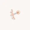Astridandmiyu Crystal Barbell In Rose Gold 1 Astridandmiyu Crystal Barbell In Rose Gold