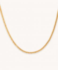 Astrid & Miyu Necklaces Curb Chain Necklace In Gold