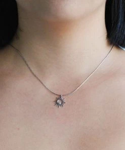 Astridandmiyu Sale Sun Necklace Charm In Silver