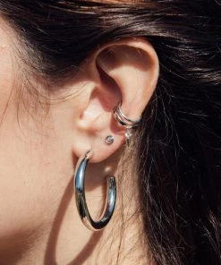 Astridandmiyu Dainty Halo Diamond Barbell In Silver Sale