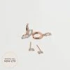 Astrid & Miyu Dainty Sparkle Stacking Set In Rose Gold Earrings
