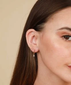 Astrid & Miyu Dainty Sparkle Stacking Set In Gold Earrings