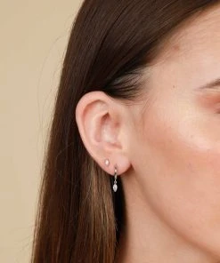 Astrid & Miyu Earrings Dainty Sparkle Stacking Set In Silver