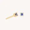 Astrid & Miyu December Birthstone Stud Earrings In Gold With Tanzanite CZ 1 Astrid & Miyu December Birthstone Stud Earrings In Gold With Tanzanite CZ