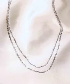 Astrid & Miyu Duo Chain Necklace In Silver Best Sellers 8 Astrid & Miyu Duo Chain Necklace In Silver Best Sellers