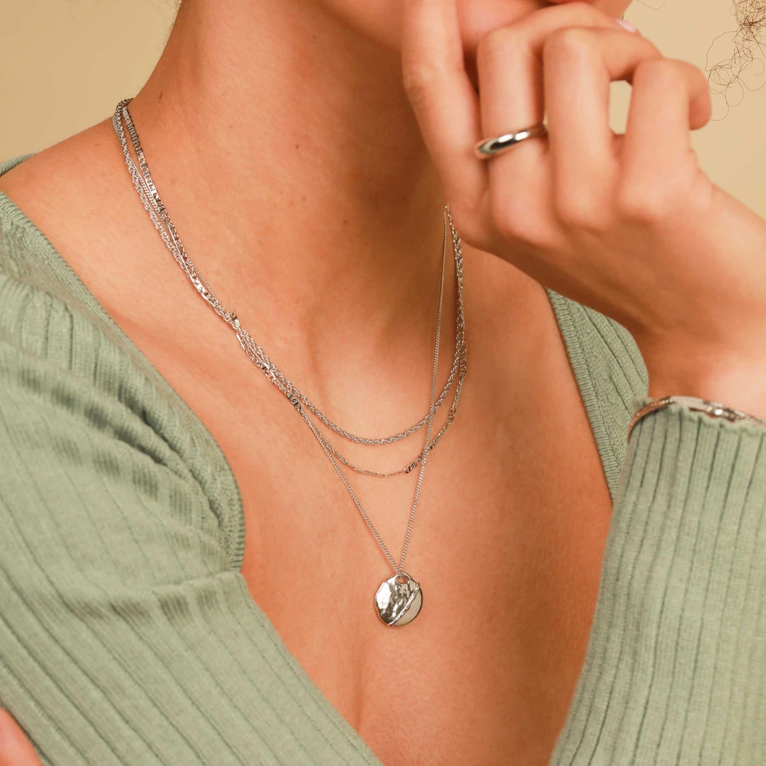 Astrid & Miyu Duo Chain Necklace In Silver Best Sellers 6 Astrid & Miyu Duo Chain Necklace In Silver Best Sellers