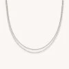 Astrid & Miyu Duo Chain Necklace In Silver Best Sellers