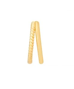 Astrid & Miyu Earrings Illusion Rope Hoop 11.5mm In Gold