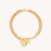 Astrid & Miyu Duo T-Bar Bracelet In Gold Bracelets 1 Astrid & Miyu Duo T-Bar Bracelet In Gold Bracelets