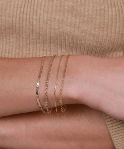 Astridandmiyu Double Chain Bracelet In Gold Bracelets