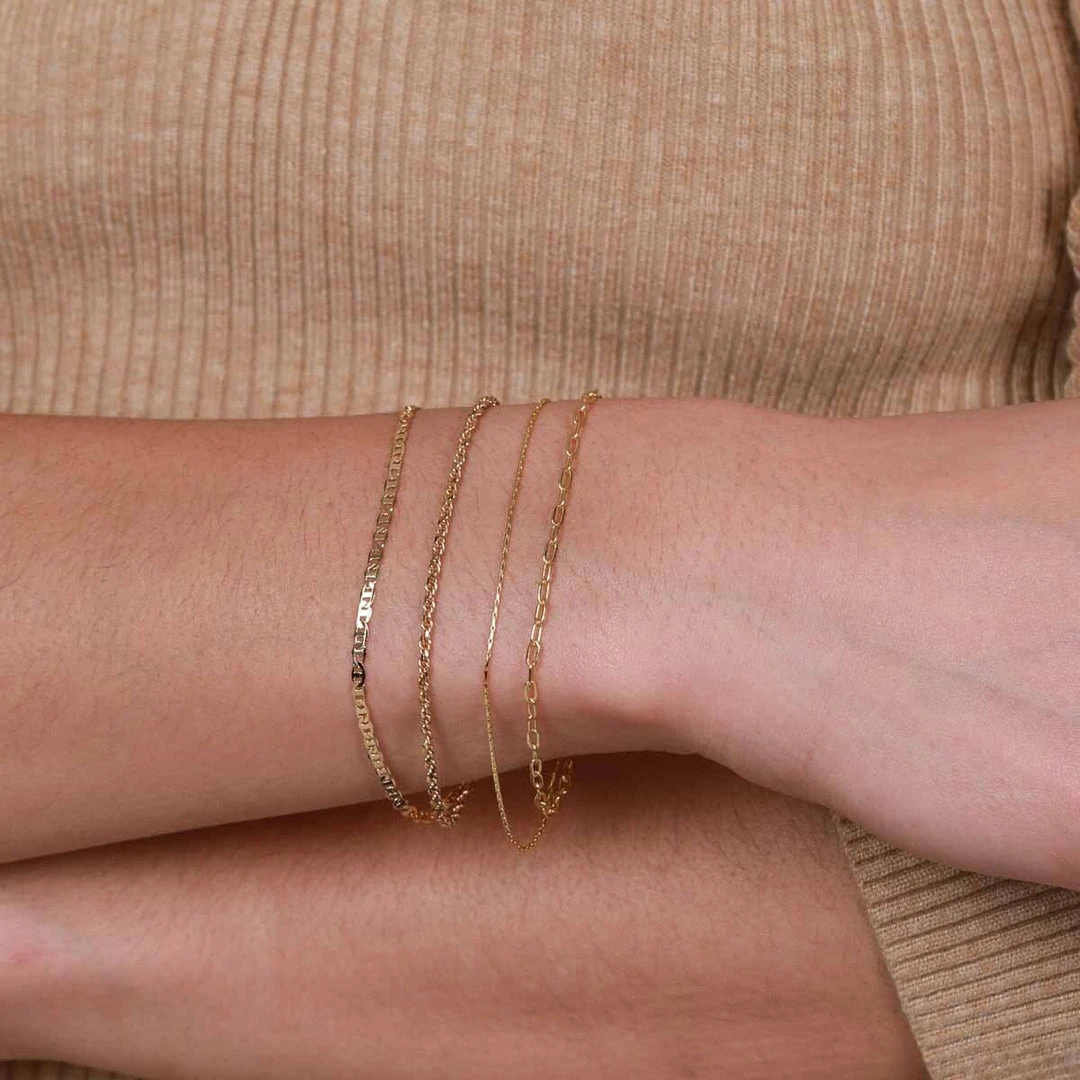 Astrid & Miyu Duo Chain Bracelet In Gold 7 Astrid & Miyu Duo Chain Bracelet In Gold