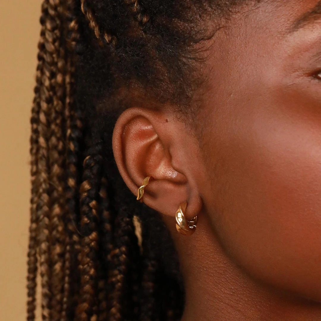 Astrid & Miyu Elemental Ear Cuff In Gold 6 Astrid & Miyu Elemental Ear Cuff In Gold