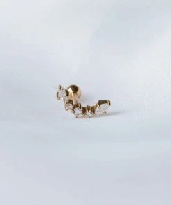 Astrid & Miyu Elysian Curved Barbell In Gold Sale 11 Astrid & Miyu Elysian Curved Barbell In Gold Sale