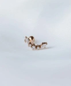 Astrid & Miyu Elysian Curved Barbell In Rose Gold