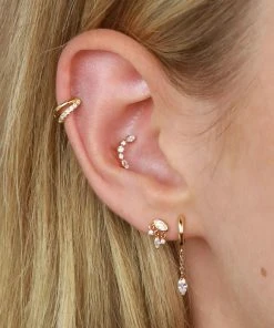 Astrid & Miyu Elysian Curved Barbell In Gold Sale