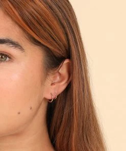 Astrid & Miyu Essential Hoop Stacking Set In Solid Gold Earrings