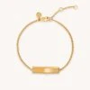 Astridandmiyu Bracelets Etched ID Bracelet In Gold 1 Astridandmiyu Bracelets Etched ID Bracelet In Gold