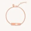 Astridandmiyu Etched ID Bracelet In Rose Gold