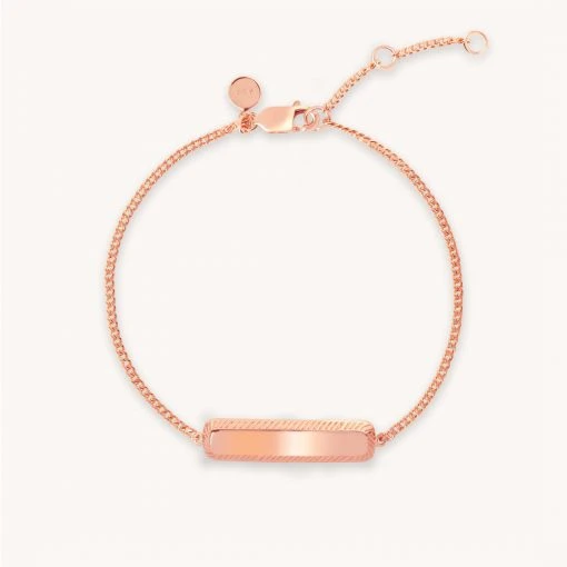 Astridandmiyu Etched ID Bracelet In Rose Gold 4 Astridandmiyu Etched ID Bracelet In Rose Gold