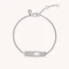 Astridandmiyu Etched ID Bracelet In Silver