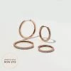 Astrid & Miyu Earrings Everyday Sparkle Stacking Set In Rose Gold 2 Astrid & Miyu Earrings Everyday Sparkle Stacking Set In Rose Gold