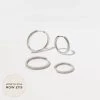 Astrid & Miyu Everyday Sparkle Stacking Set In Silver Earrings 1 Astrid & Miyu Everyday Sparkle Stacking Set In Silver Earrings