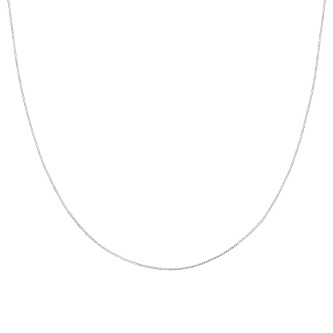 Astrid & Miyu Sale Fine Box Chain 40cm In Silver 5 Astrid & Miyu Sale Fine Box Chain 40cm In Silver