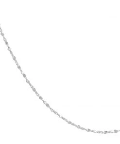 Astrid & Miyu Fine Twist Chain 40cm In Silver