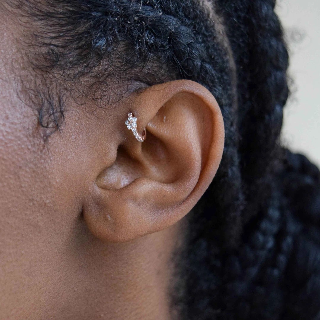 Astridandmiyu Gem Flower Clicker In Rose Gold Sale 4 Astridandmiyu Gem Flower Clicker In Rose Gold Sale