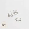Astrid & Miyu Earrings Glimmer Illusion Stacking Set In Silver