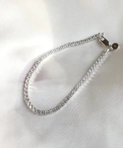 Astrid & Miyu Bold Tennis Chain Bracelet In Silver