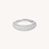 Astrid & Miyu Glimmer Pave Dome Ring In Silver Rings