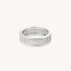 Astrid & Miyu Glimmer Pave Stacking Ring In Silver