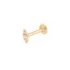 Astrid & Miyu Solid Gold Crystal Beaded Piercing Stud Earrings