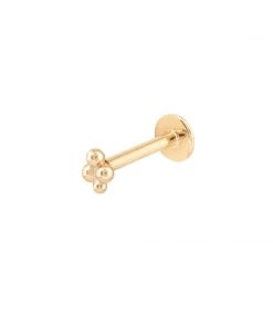 Astrid & Miyu Solid Gold Beaded Piercing Stud