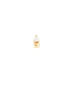 Astrid & Miyu Earrings Solid Gold Diamond Beaded Piercing Stud 7 Astrid & Miyu Earrings Solid Gold Diamond Beaded Piercing Stud