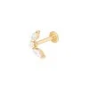 Astrid & Miyu Solid Gold Marquise Fan Piercing Stud 2 Astrid & Miyu Solid Gold Marquise Fan Piercing Stud