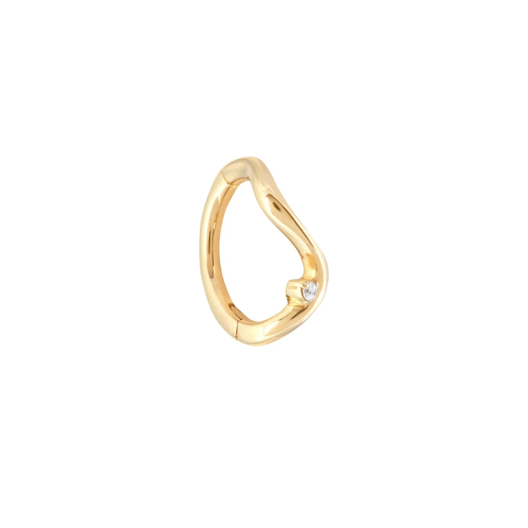 Astrid & Miyu Solid Gold Wave Rook Hoop Earrings 3 Astrid & Miyu Solid Gold Wave Rook Hoop Earrings