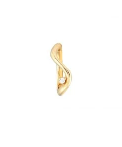 Astrid & Miyu Solid Gold Wave Rook Hoop Earrings 8 Astrid & Miyu Solid Gold Wave Rook Hoop Earrings