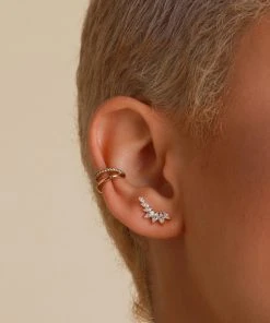 Astrid & Miyu Best Sellers Glimmer Navette Stud Earrings In Gold 11 Astrid & Miyu Best Sellers Glimmer Navette Stud Earrings In Gold