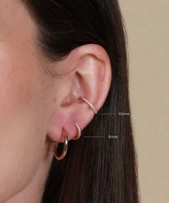 Astrid & Miyu Best Sellers Jewelled Hoop 11.5mm In Gold