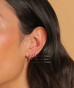 Astrid & Miyu New In Essential 8mm Hoop In Rose Gold