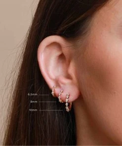 Astrid & Miyu Best Sellers Navette Hoop 11.5mm In Gold 13 Astrid & Miyu Best Sellers Navette Hoop 11.5mm In Gold