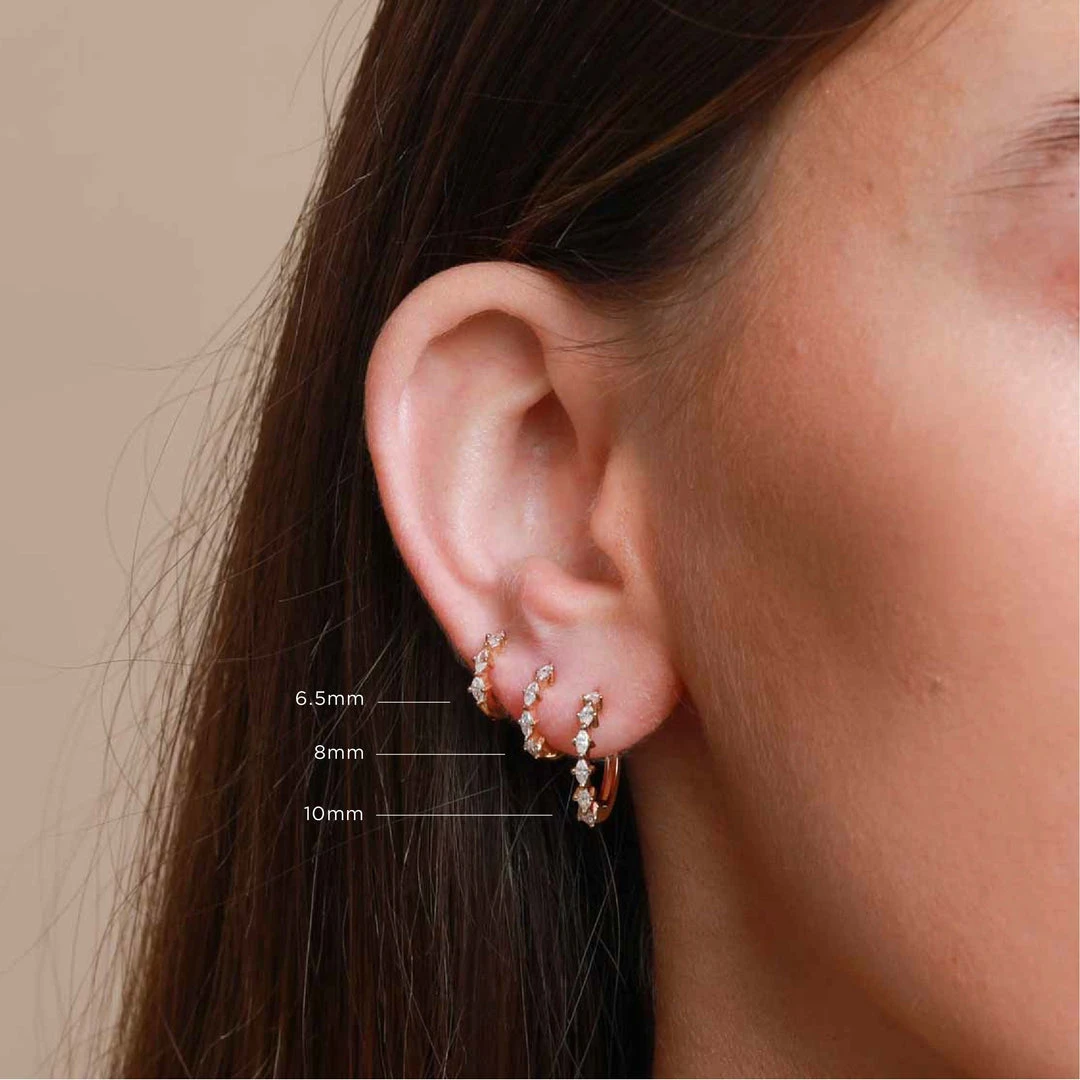 Astrid & Miyu Best Sellers Navette Hoop 11.5mm In Gold 8 Astrid & Miyu Best Sellers Navette Hoop 11.5mm In Gold